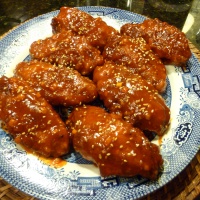 Korean Fried Chicken in Spicy Sauce (韩国辣鸡翅）aka Momo chicken